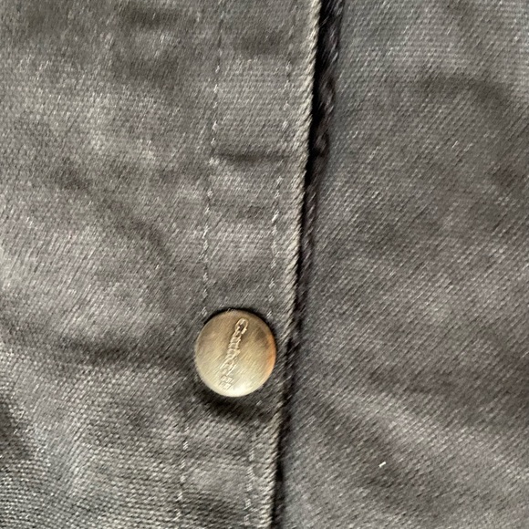 Carhartt Men’s Relaxed Fit Black Sherpa Lined Snap Hooded Jacket - Picture 5 of 6